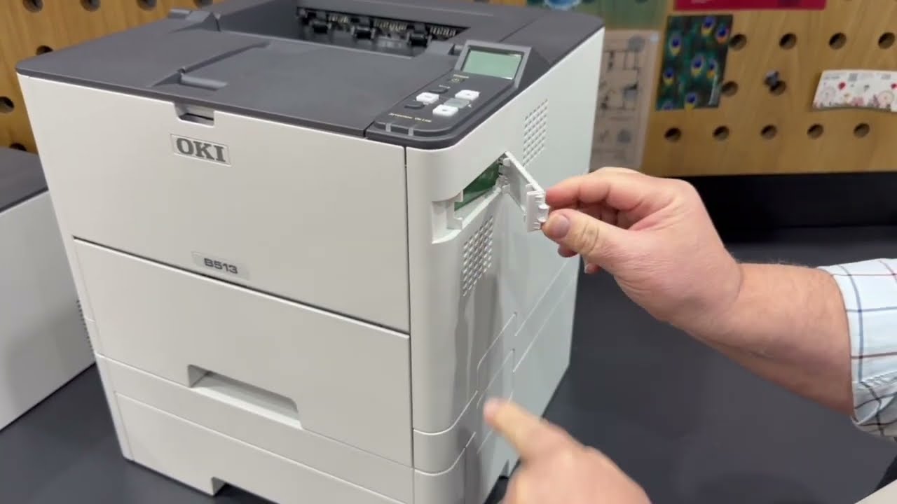 OKI B433dn B513dn Wireless Card Installation