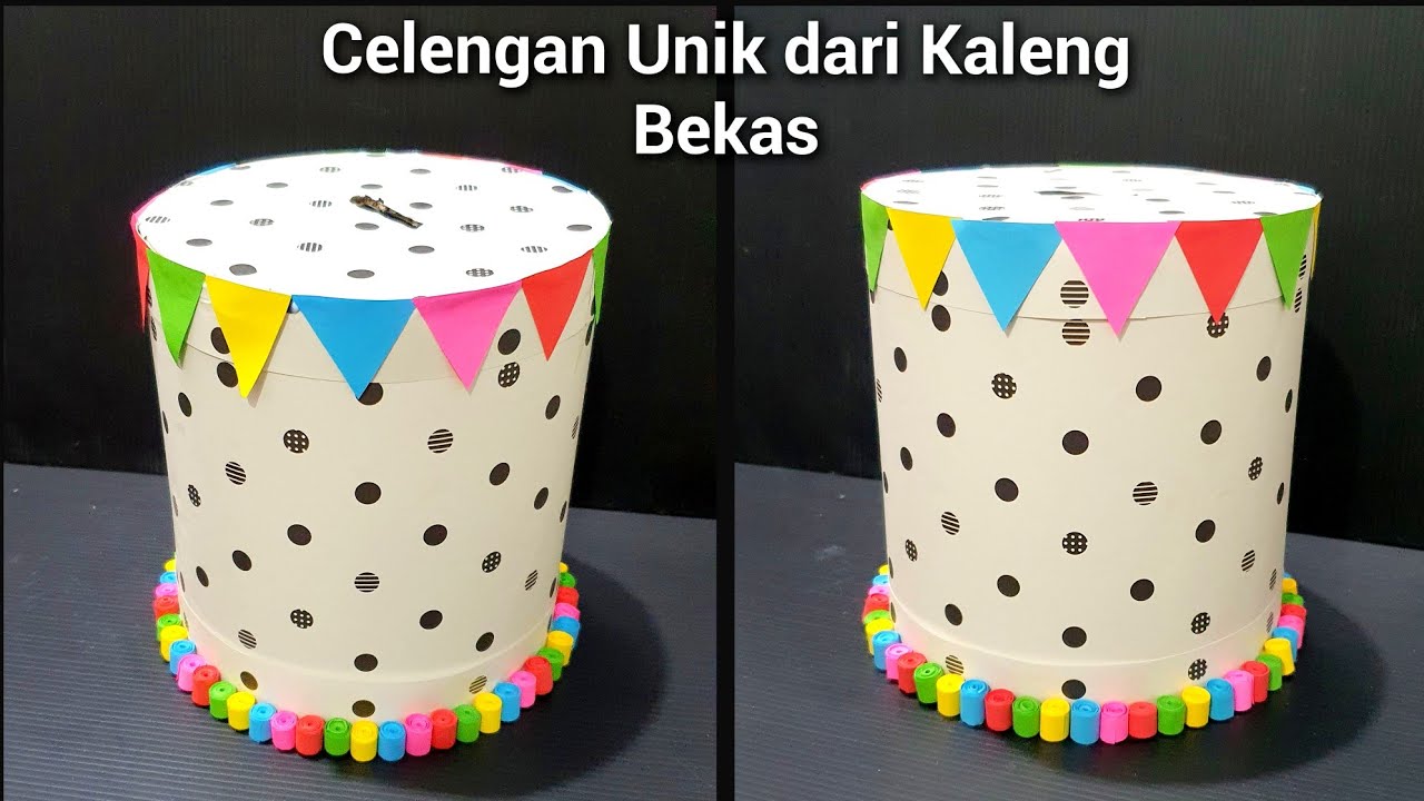 DIY Cara Membuat Celengan dari Kaleng Bekas dan Hiasan Origami | Kerajinan Tangan | Craft | Creative