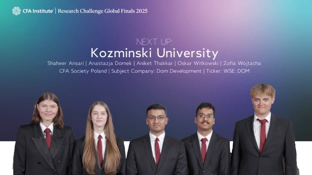 2025 CFA Research Challenge Global Winners: Kozminski University