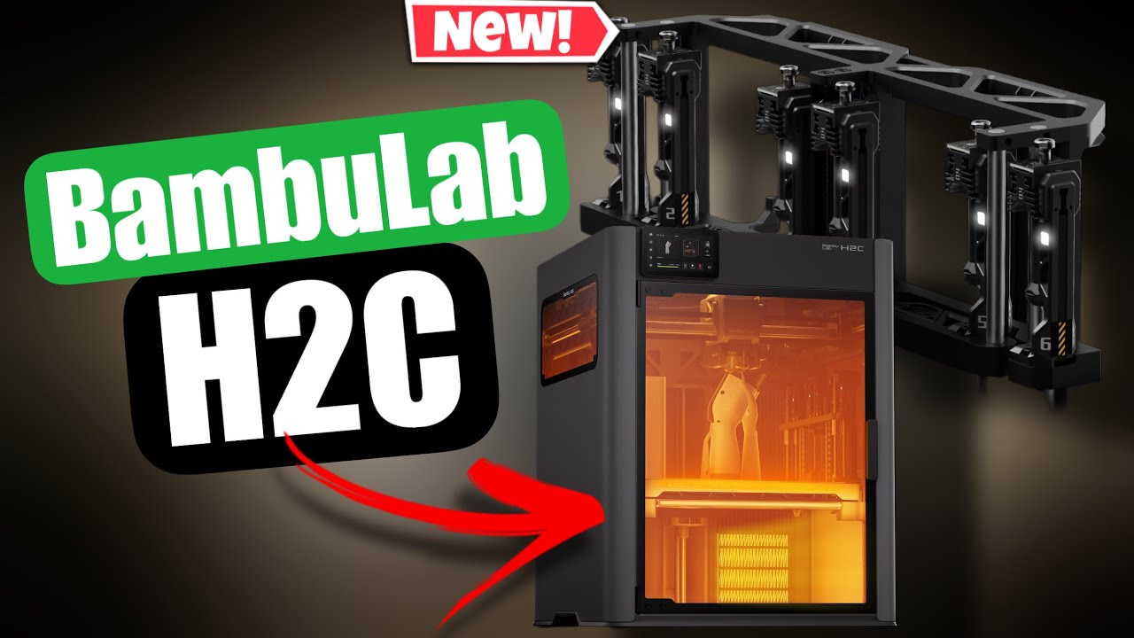 Bambu Lab H2C 3D Drucker – Unboxing, Einrichtung & erster Testdruck!