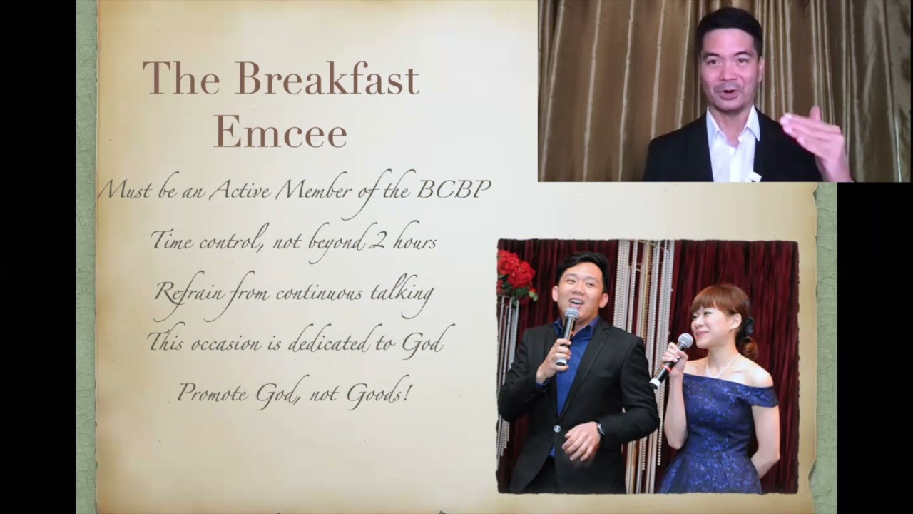 BCBP Breakfast Emceeing Tips