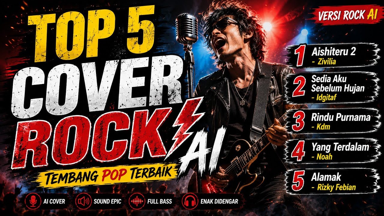 TOP 5 SPOTIFY MUSIC COVER ROCK POP TERBAIK 2026 - AISHITERU 2 - SEDIA AKU SEBELUM HUJAN - ALAMAK