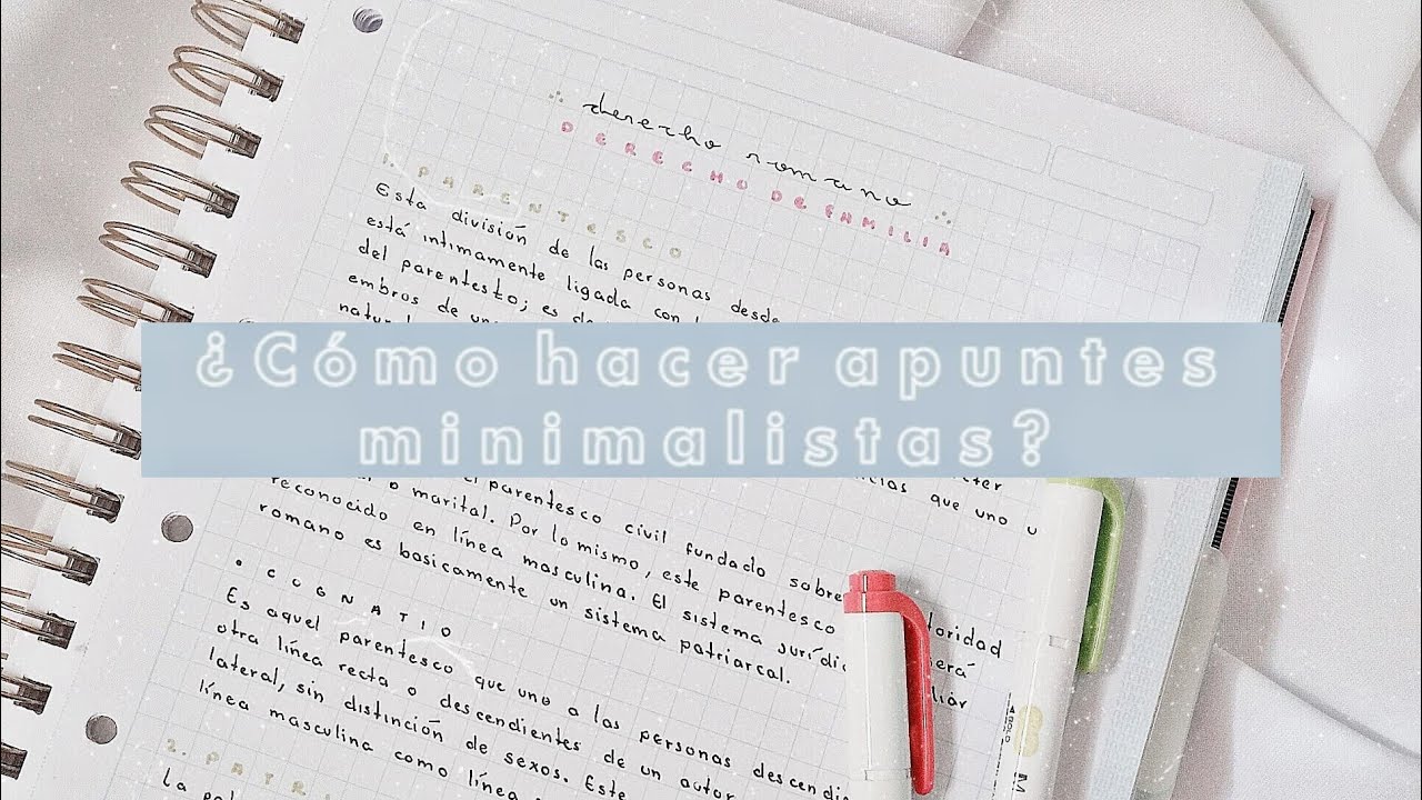 ¿Cómo hacer apuntes minimalistas? + títulos bonitos!