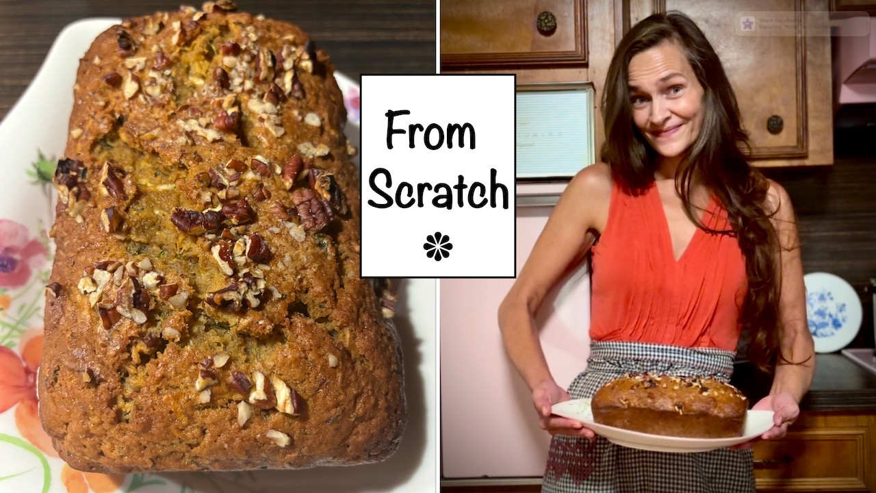 Homemade Zucchini Bread Recipe | Fresh Ingredients from the Garden!