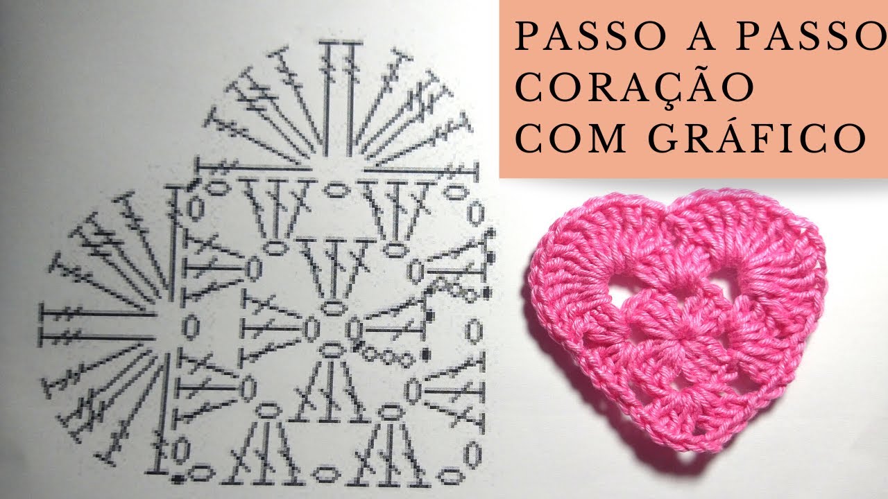 ♥️ CORAÇÃO DE CROCHÊ COM GRÁFICO - regravação com ajuda do marido 😍😘