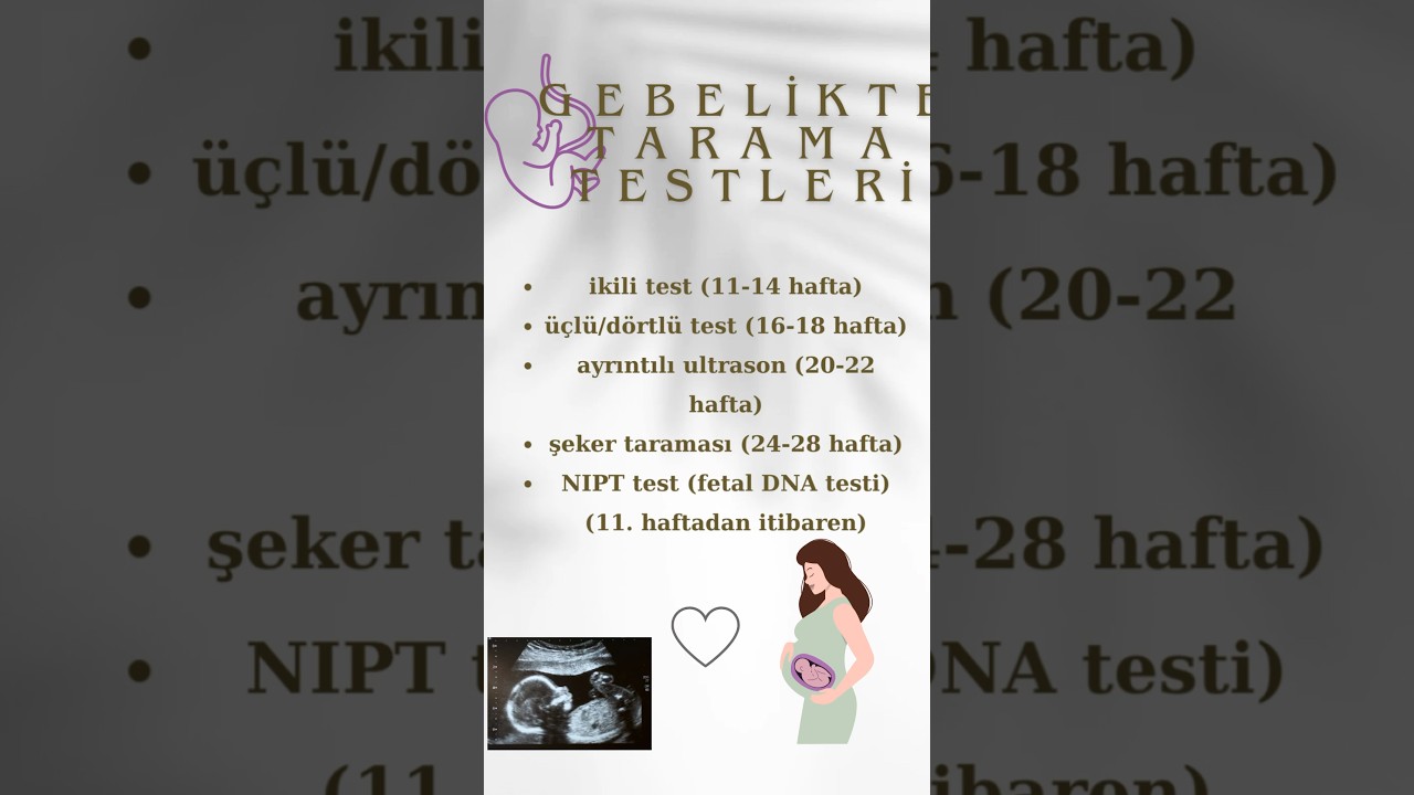 Gebelikte tarama testleri #fetaldna #nıpttest #ikilitest