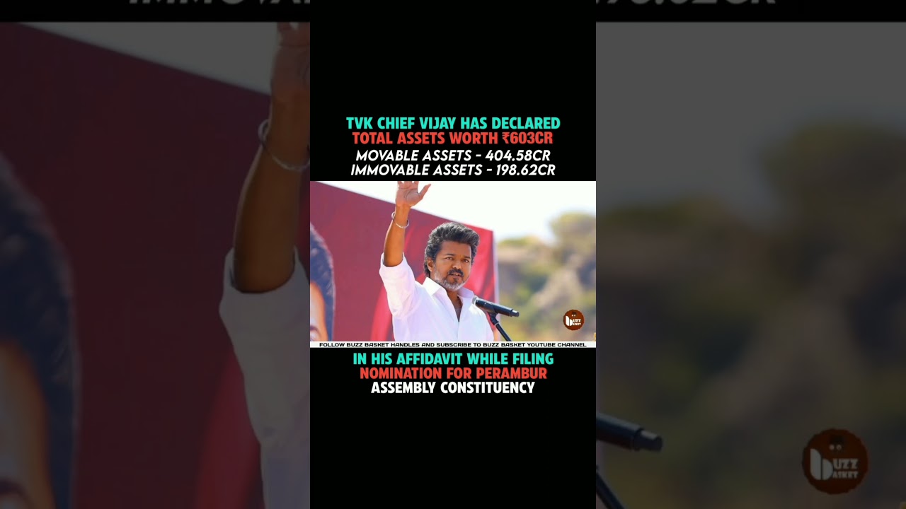 #TVKVijay declared assets worth 603Cr#Vijay #TVK #ThalapathyVijay