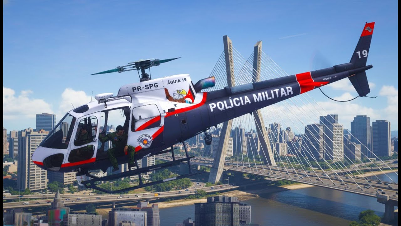 CAÇADA AÉREA TERMINA COM LADRÕES BALEADOS - PMESP | GTA 5 POLICIAL