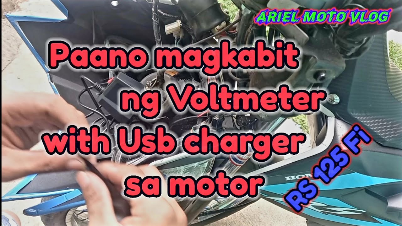 Tamang pagkabit ng Voltmeter with Usb charger sa motor / ARIEL MOTO VLOG TUTORIAL