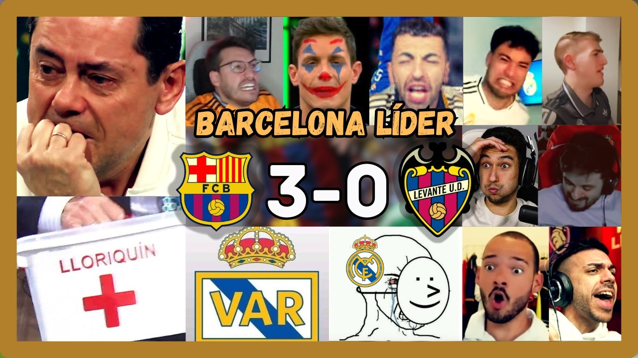 🤣🔥LOS MEJORES LLOROS MADRIDISTAS CON EL BARCELONA 3 LEVANTE 0 (GOLAZO DE FERMÍN)