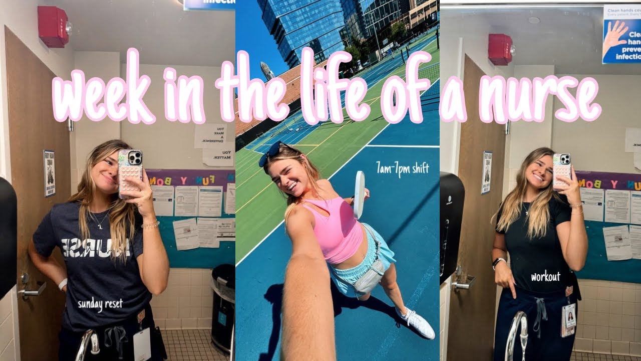 WEEK IN MY LIFE AS A NURSE | 3 shifts in a row, sunday reset, workout, downtown chicago, weekend off