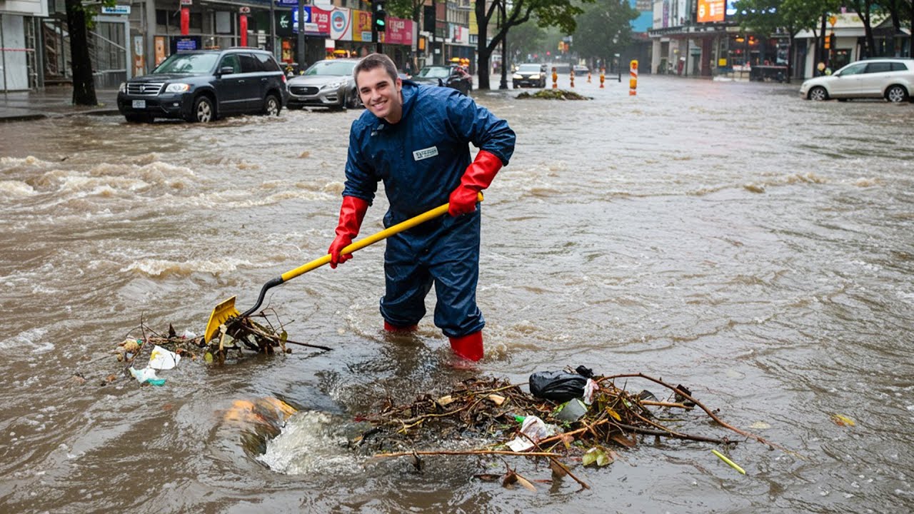 Street Drain Cleaning That Stopped a Major Flood!