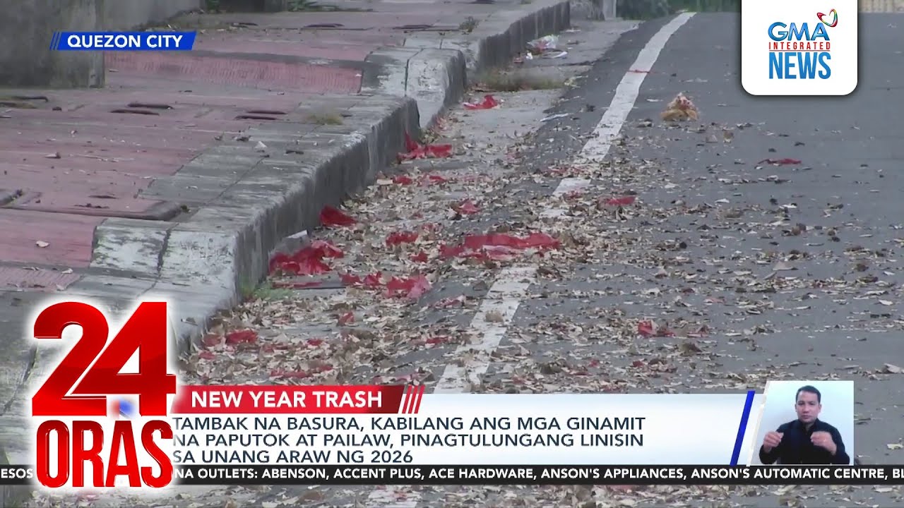 Tambak na basura, kabilang ang mga ginamit na paputok at pailaw, pinagtulungang... | 24 Oras