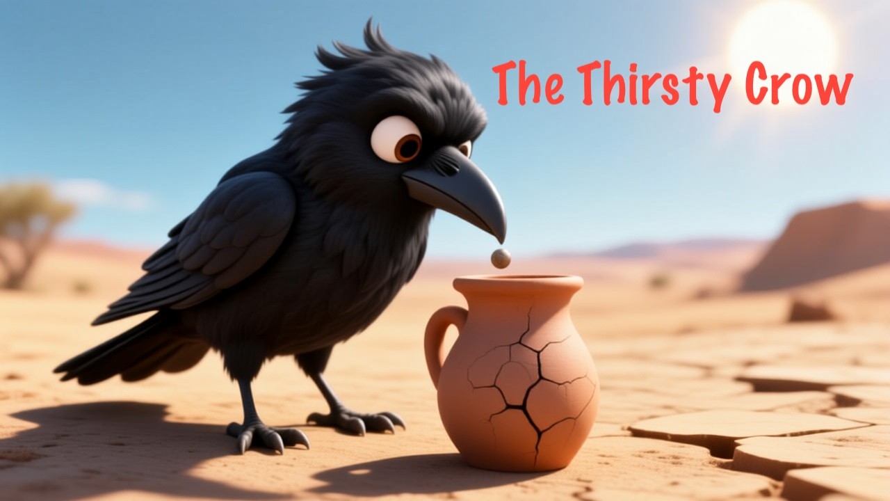 The Thirsty Crow | Kids Bedtime Stories | Learning English with Stories | Tiny Adventures