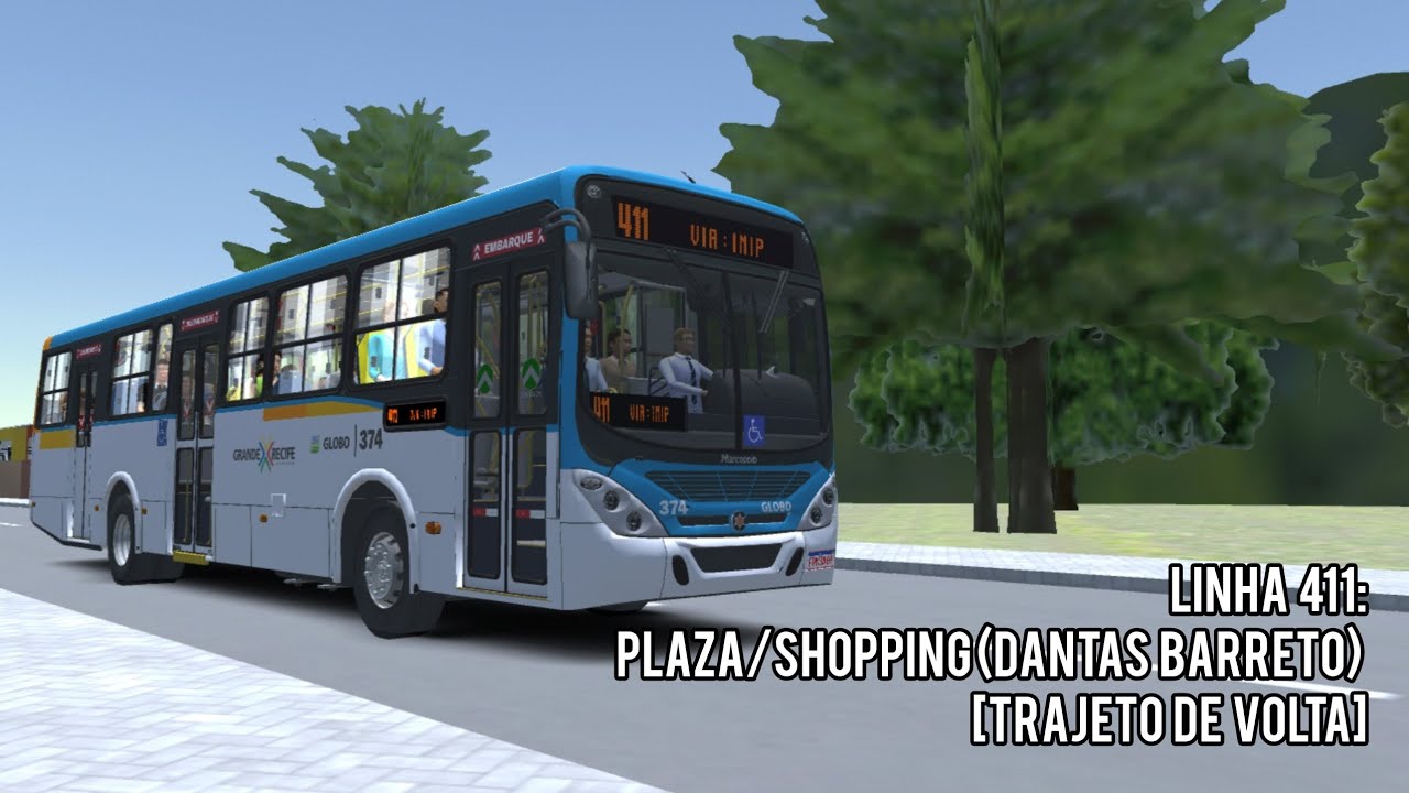 LINHA 411:PLAZA/SHOPPING (Dantas Barreto) [TRAJETO DE VOLTA]