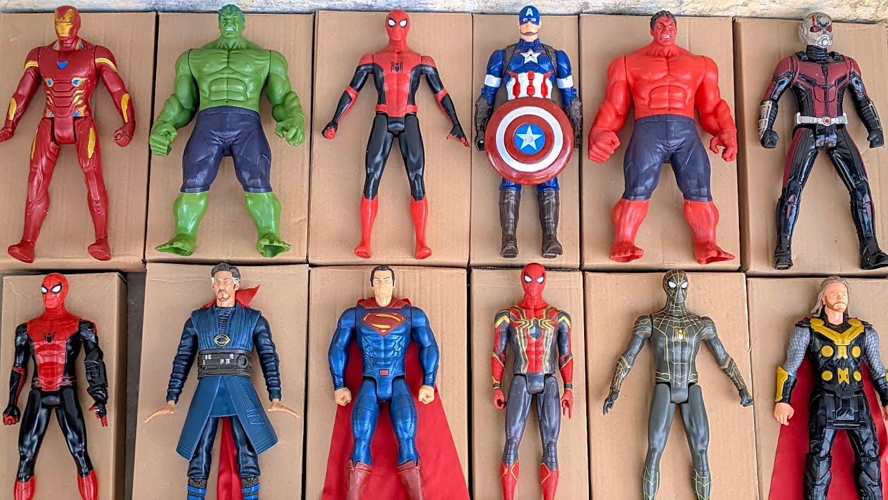 ACTION FIGURE, AVENGERS TOYS, SPIDER-MAN, HULK, CAPTAIN AMERICA, IRONMAN, THOR, ANMANT, SUPERMAN 