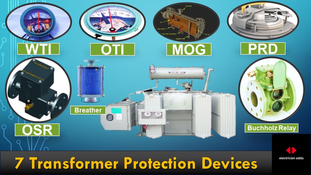 7 Transformer protection devices | Buchholz relay, MOG, OTI, WTI, OSR, PRD, Silica Gel Breather