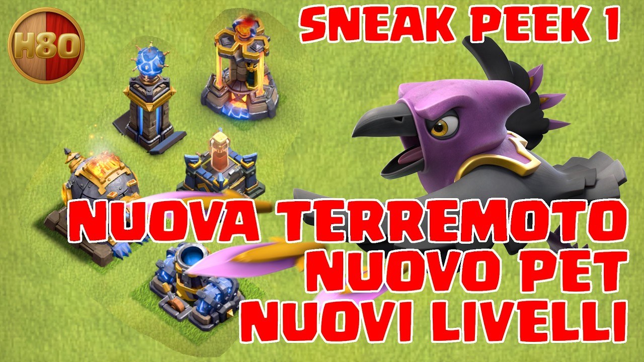 FEBRUARY UPDATE SNEAK PEEK 1 NUOVA TERREMOTO NUOVO PET NUOVI LIVELLI -Clash of Clans- E458