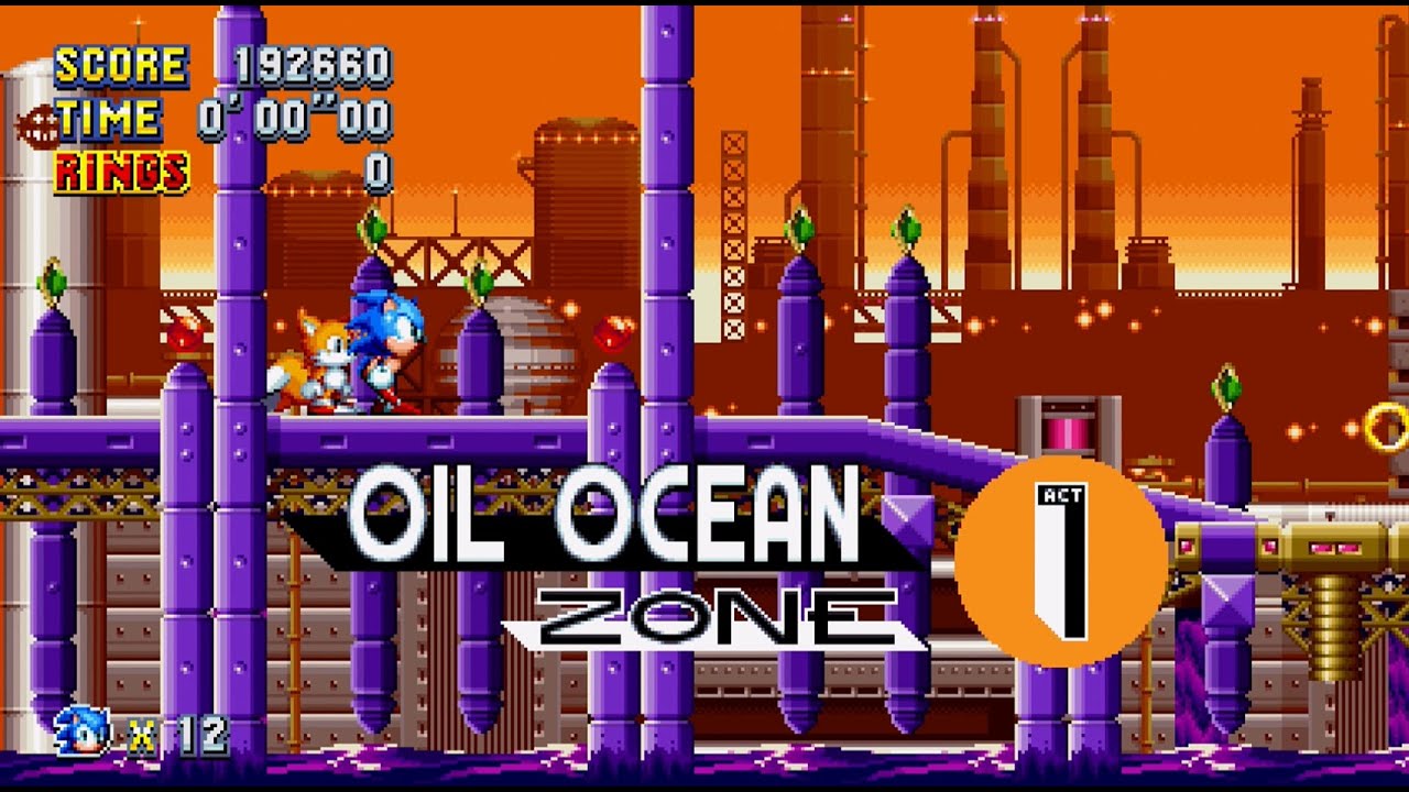 Прохождение Sonic Mania [Oil Ocean Zone]
