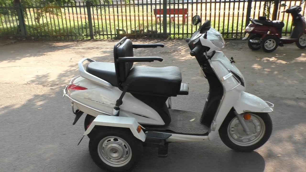 handicapped scooter Honda activa bsvi modified for a spinal injury disabled person ph no.98484-58025