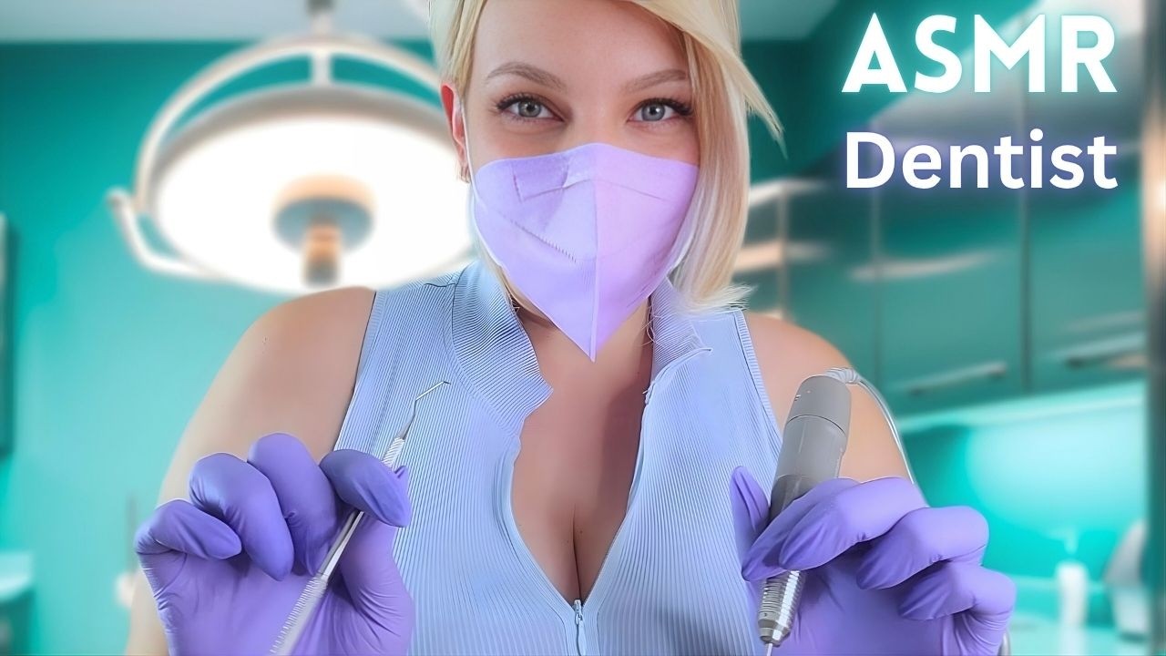ASMR Calm Dentist Check-Up - Gloves, Mirror Taps & Slow Polishing (Soft Spoken Whisper, Drill)