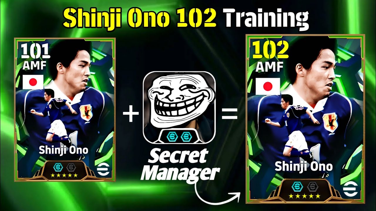 Shinji Ono 102 Rated SECRET TRAINING efootball 2026✨|| How To Train SHINJI ONO 102 efootball 2026