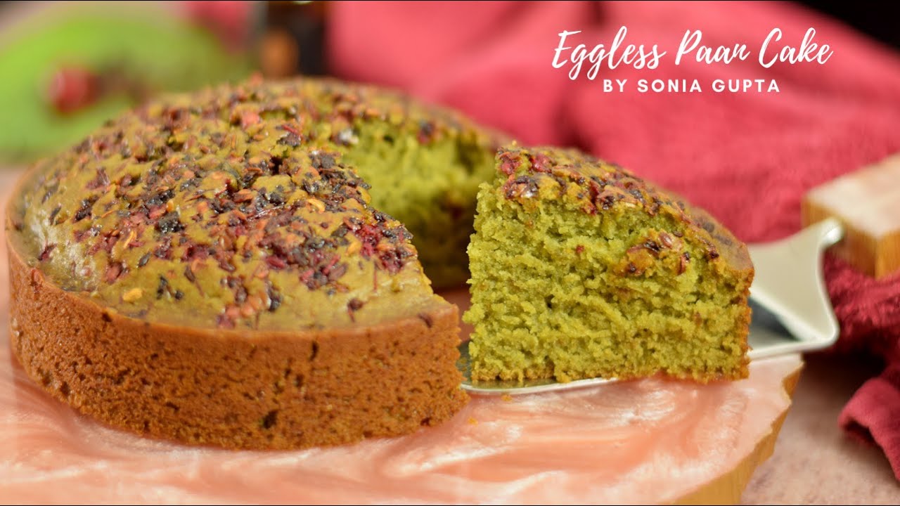 Eggless Paan Cake Recipe | Indian Paan Gulkand Cake | Betel Cake