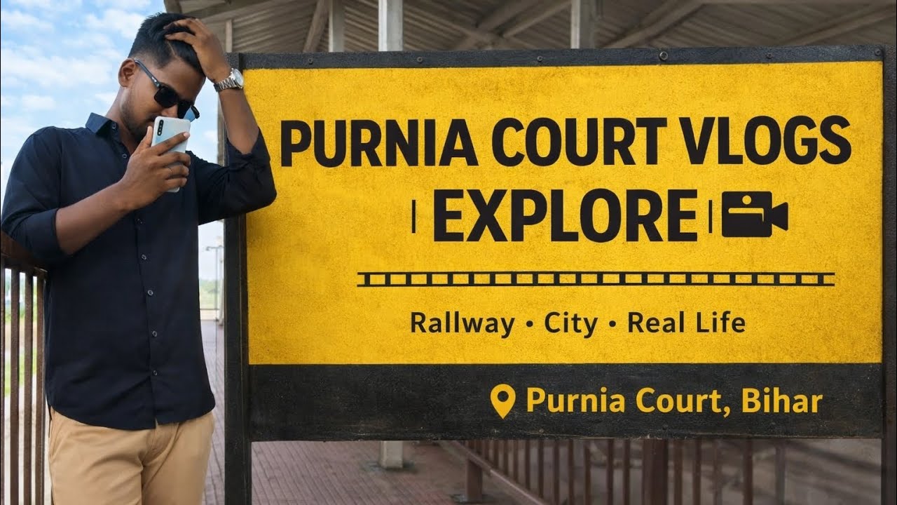🎥 Vlog: Purnia Court Station Morning View⚡ Shorts: Platform entry / train sound