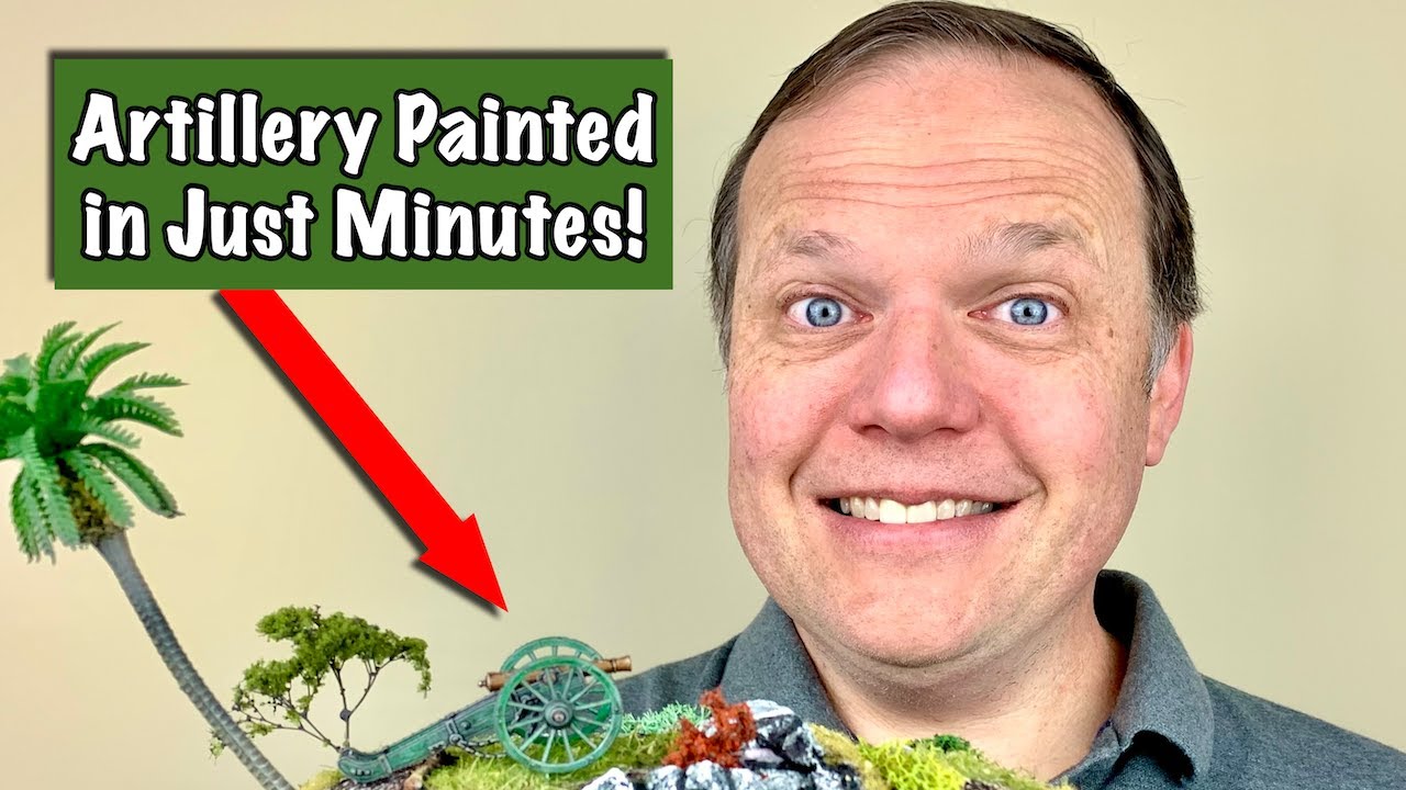 FAST & EASY SPEED PAINTING-28mm Napoleonic Cannons Painted In Minutes| Black Powder |Sharp Practice