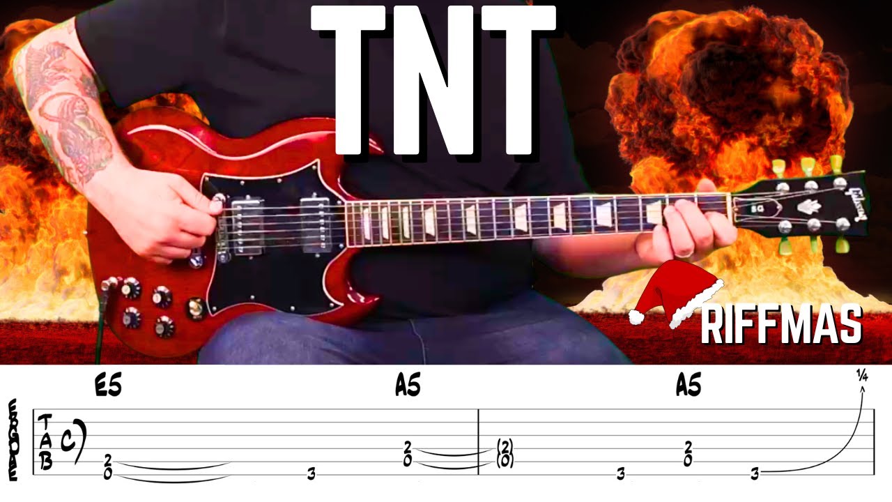 How to Play TNT by AC/DC on Guitar | FREE DOWNLOADABLE TABS | Guitar Riff Lesson