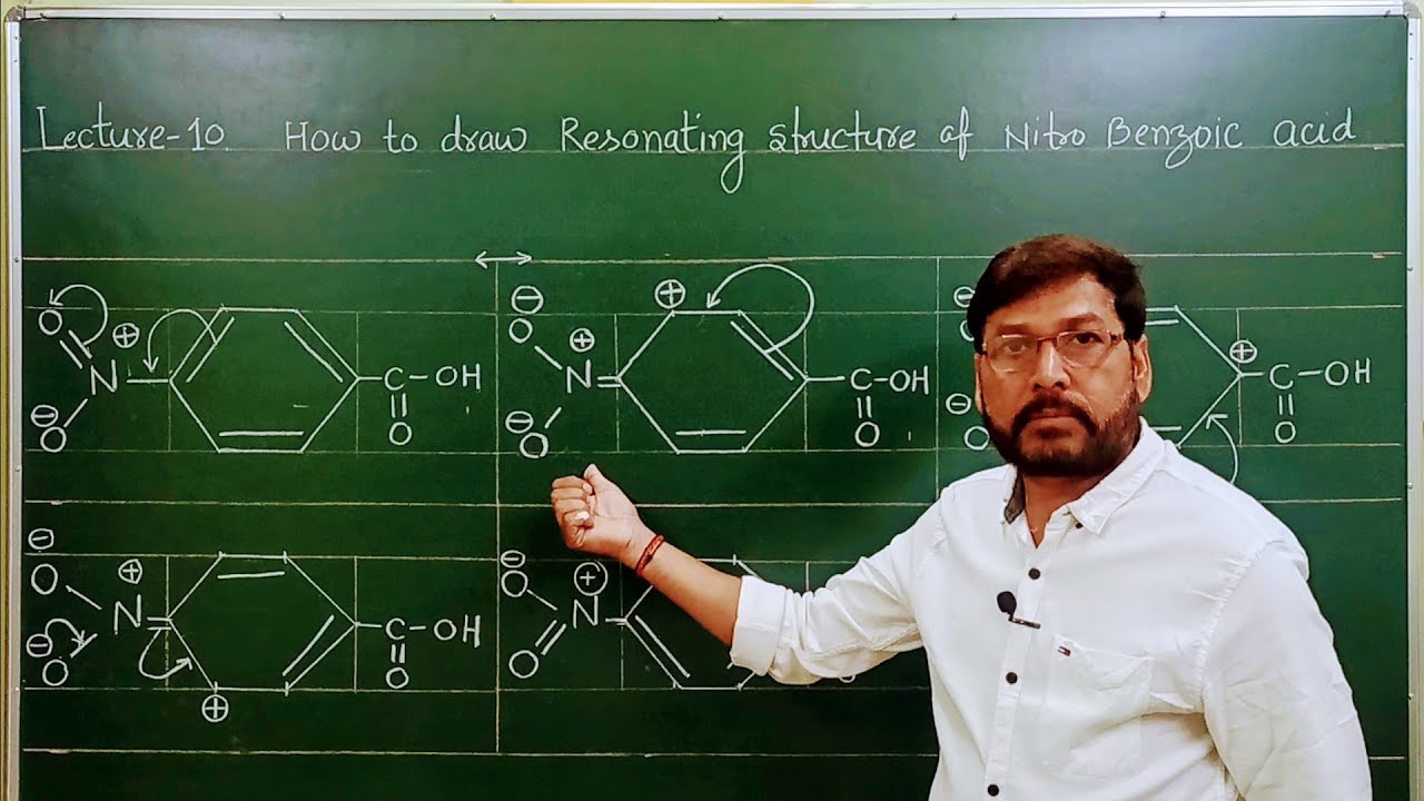 L-16 | Best trick to draw resonating structure of nitro benzoic acid ||JEE | NEET | BOARD | GOC |