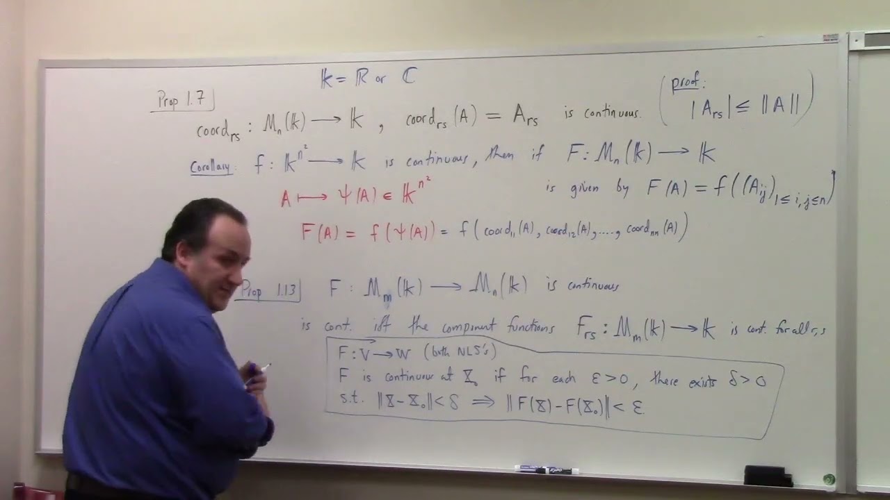 Matrix Groups: topological theorems and ideas for matrix groups, 1-21-26