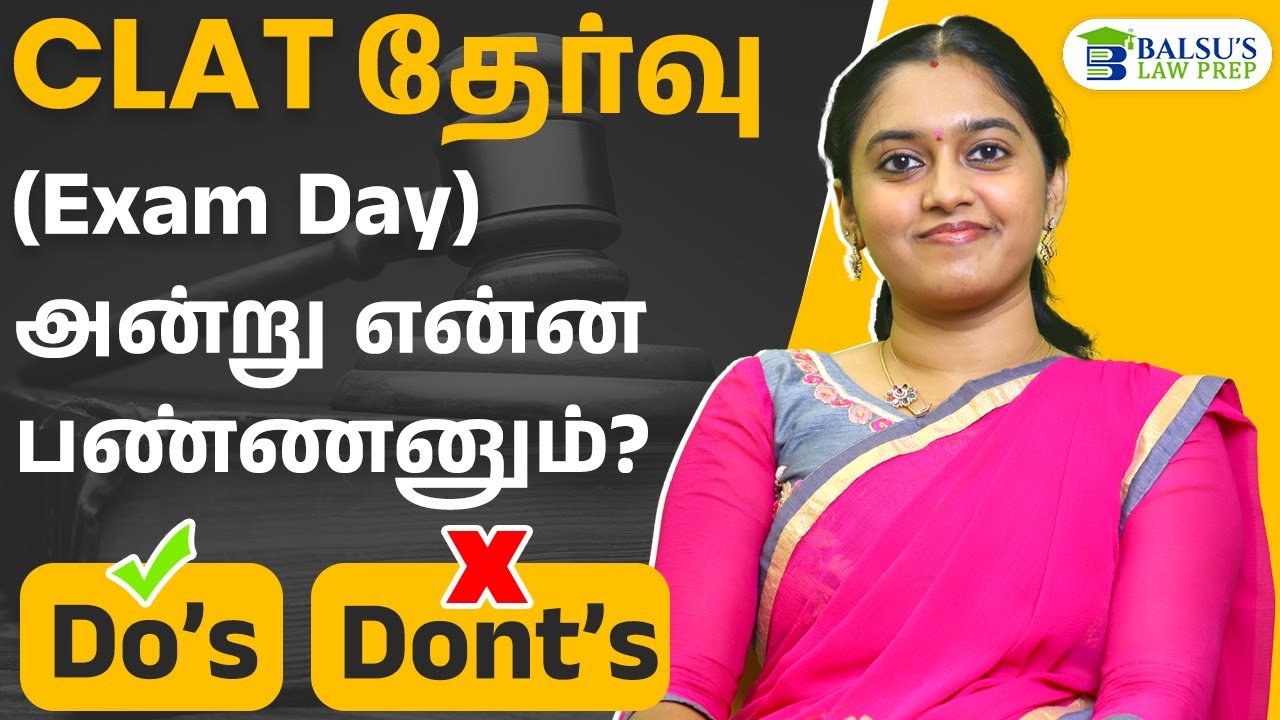 CLAT Exam Day Do's and Don'ts | CLAT 2026 | #clat2026preparation @BalsusLawPrep
