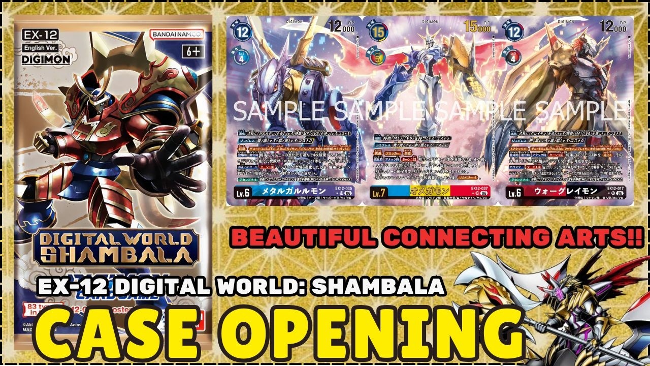 【DIGIMON TCG】EX-12 DIGITAL WORLD SHAMBALA CARTON OPENING! ABSOLUTELY BEAUTIFUL CONNECTING ART 🎨