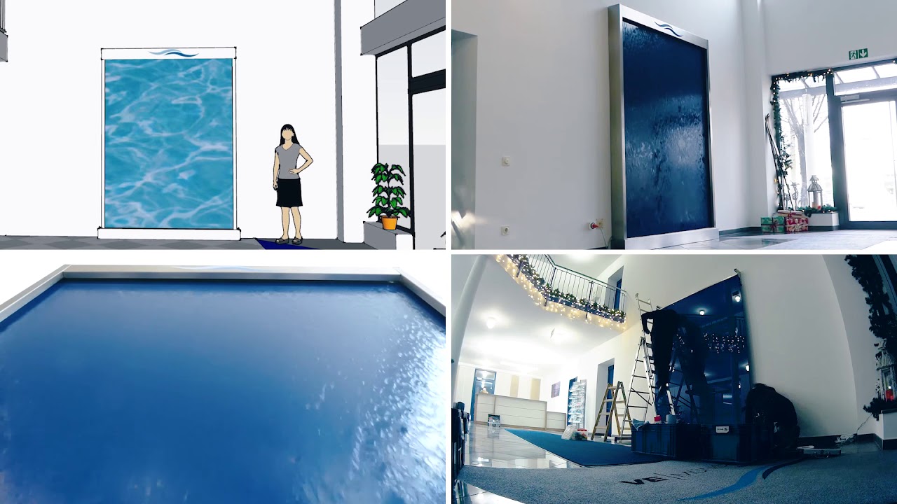 DIY Manual Build Glass Water Wall - Indoor Waterfall Construction