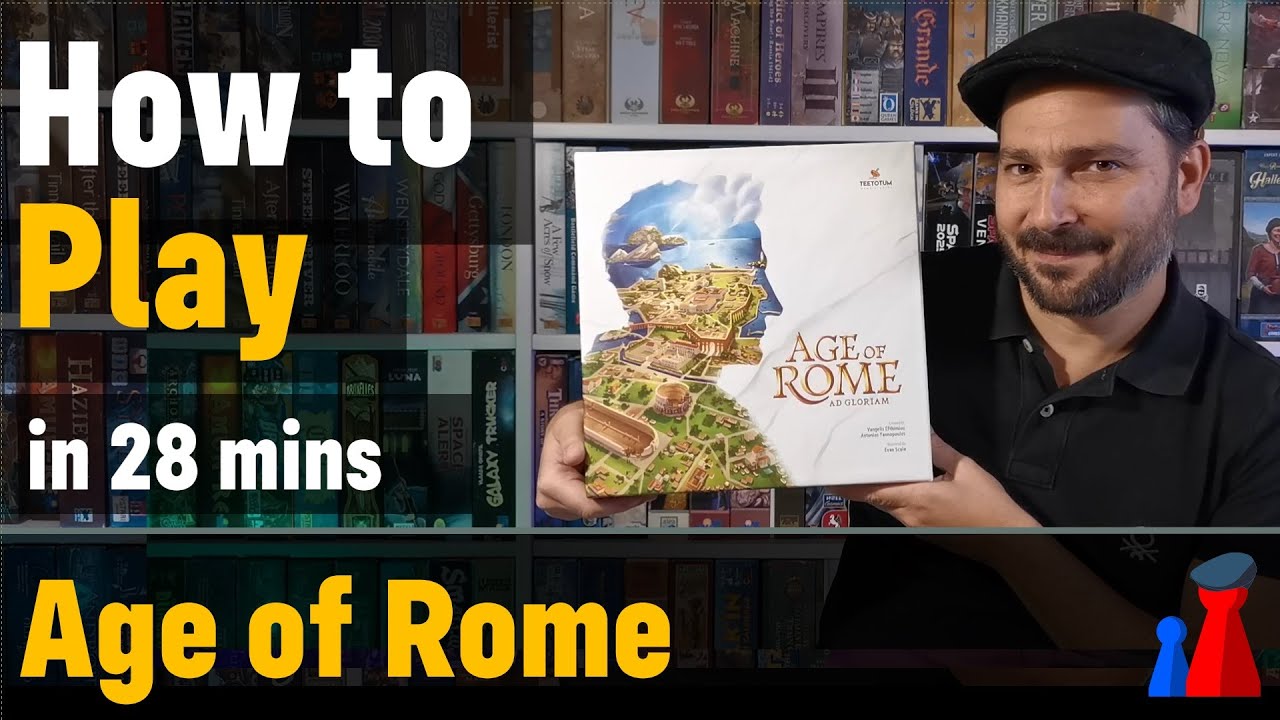 How to play Age of Rome boardgame - Full teach + Visuals - Peaky Boardgamer