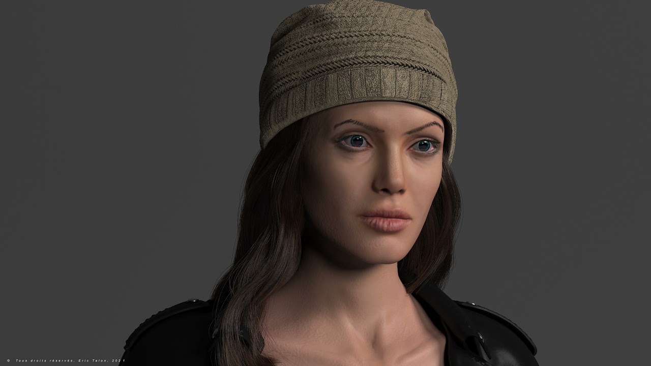 angelina jolie - 3D - art - modelling - modelisation