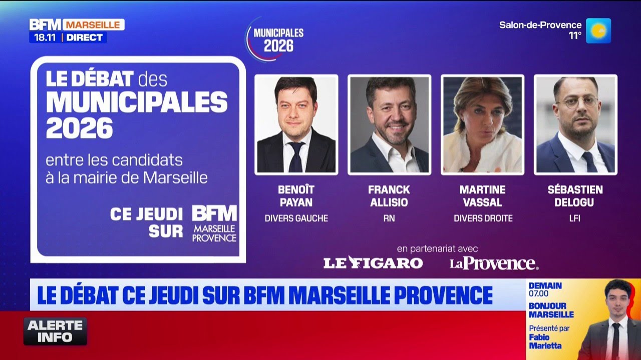 Municipales à Marseille : le grand débat à suivre en direct ce jeudi sur BFM Marseille Provence