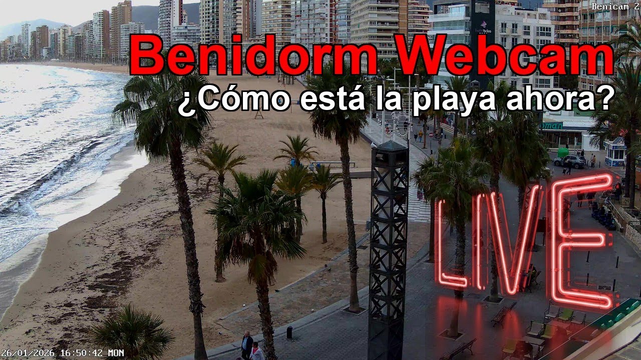 BENIDORM WEBCAM EN DIRECTO 🇪🇸 🔴 EN VIVO: Playa 🏖️ del Resort AHORA ☀️🌊 🇪🇸 CÁMARA 2