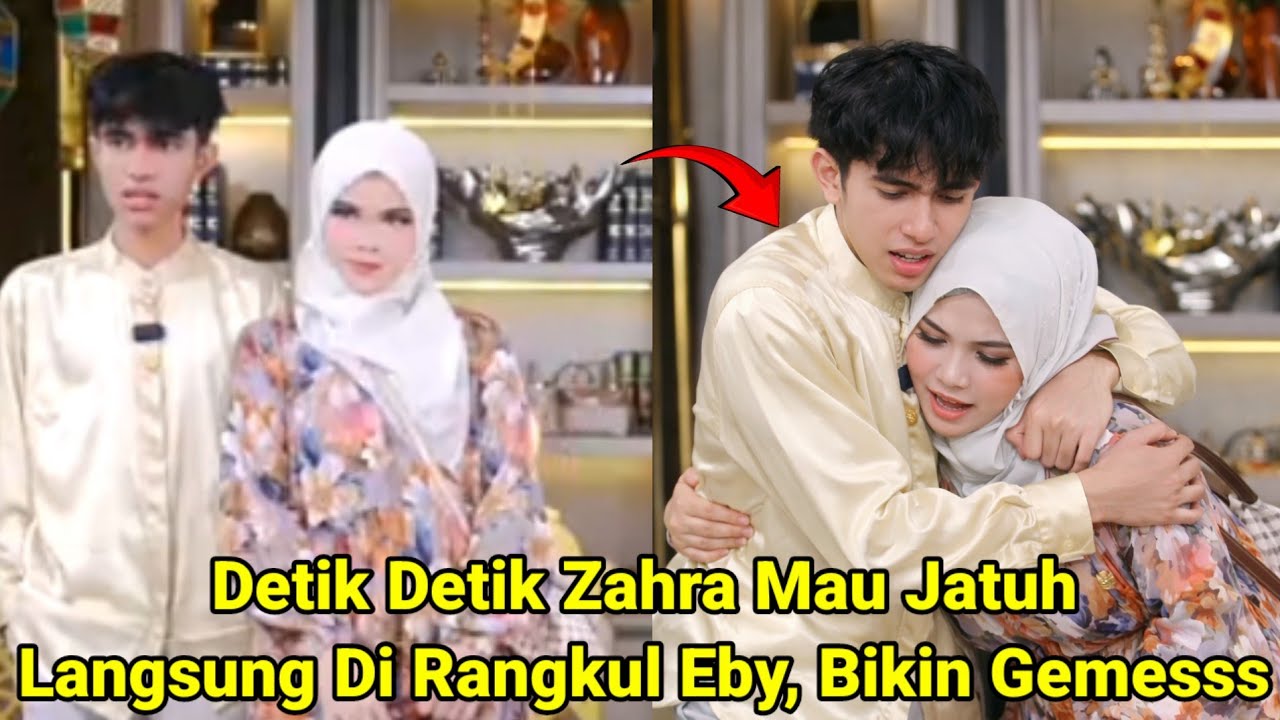 Detik Detik Zahra Mau Jatuh Langsung Eby Rangkul, Bikin Gemess !