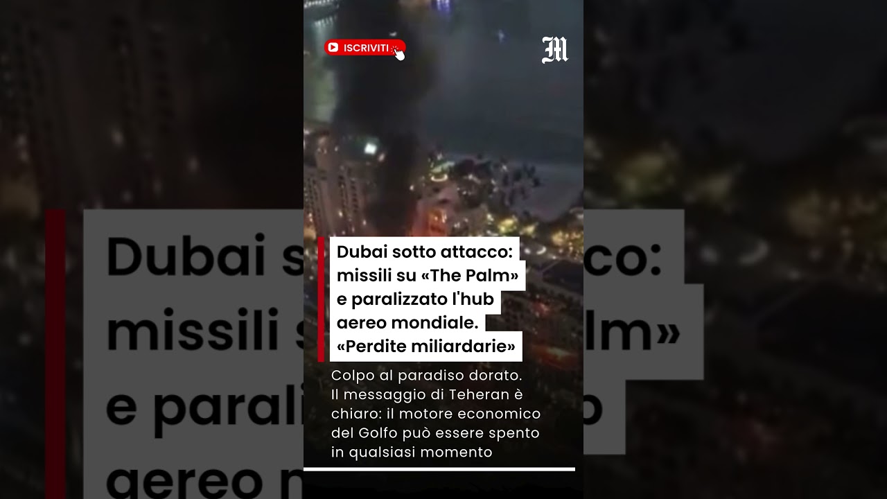 Dubai sotto attacco, missili su &laquo;The Palm&raquo; e paralizzato l'hub aereo mondiale. &laquo;Perdite miliardarie&raquo;