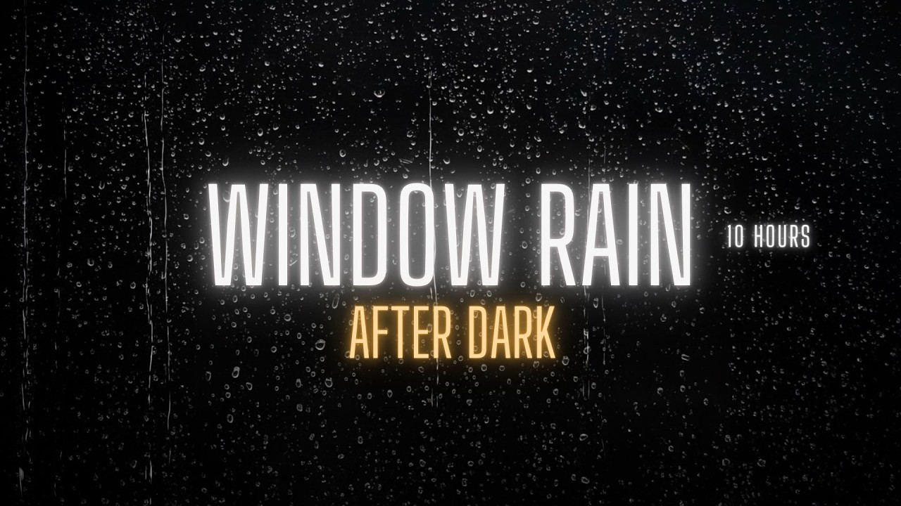 Rain on Window Dark Screen 🌧️ 10 Hours of Pure Rain Sounds for Sleep