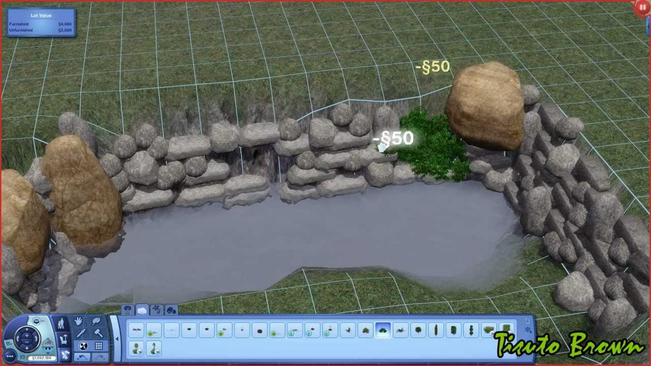 The Sims 3 Tutorial - Ponds and Waterfalls