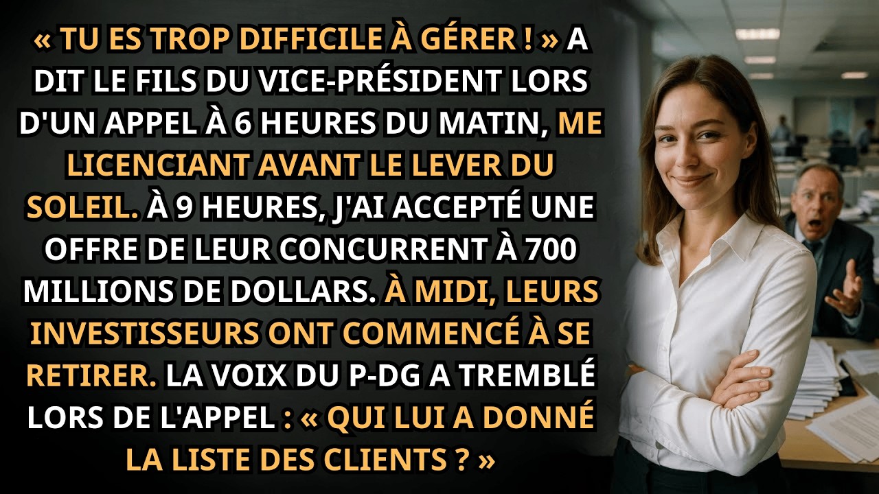 Viré pour être « difficile », j’ai débauché leurs investisseurs et brisé le PDG 💼