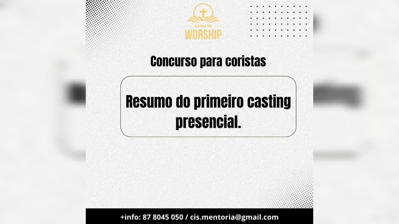 Resumo Casting Room Of Worship