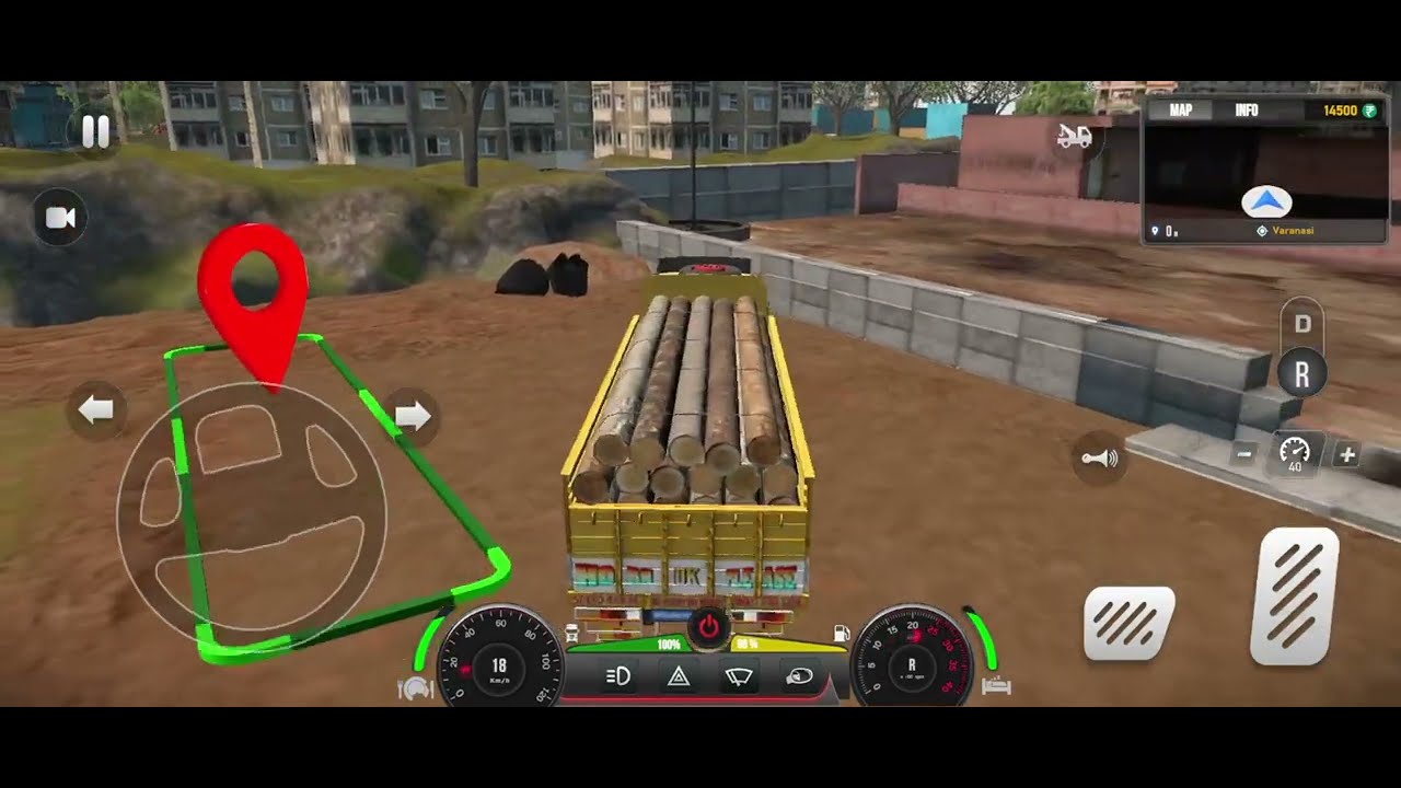 Heavy Log Cargo Truck Driving 😱🚛 | Realistic Indian Truck Simulator Gameplay 