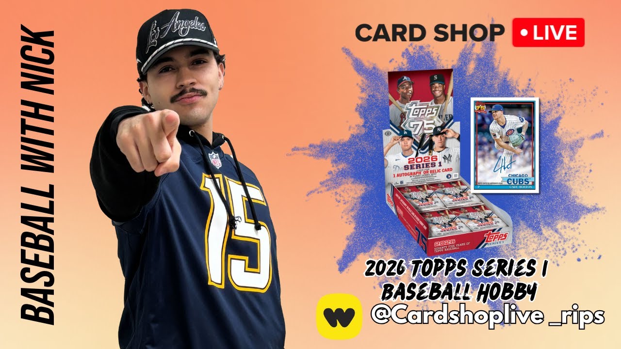 !14 1x2026 Topps Series 1 Jumbo Hobby Box
W/ NICK (3-4-26)