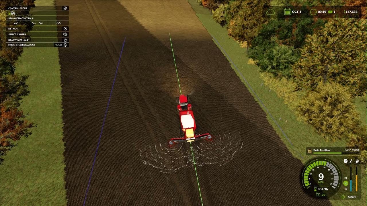 Fertilizing last crop field