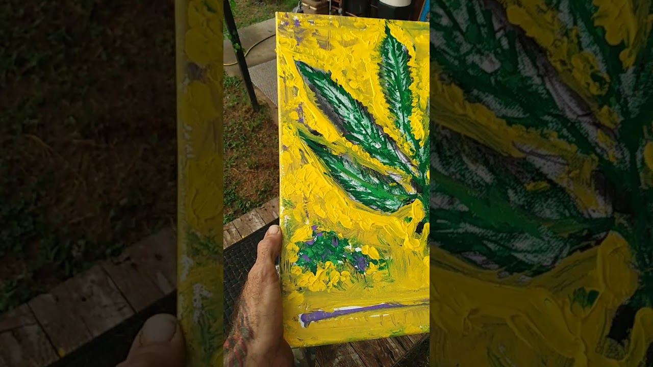 cannabis art painting by ARob Pop Art #cannabis #art #painting #shorts #upstategallery
