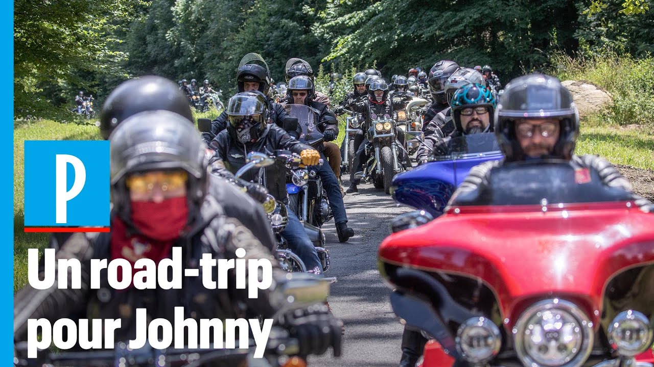 Hommage à Johnny Hallyday : 200 bikeurs fans du rockeur gravissent le Tourmalet